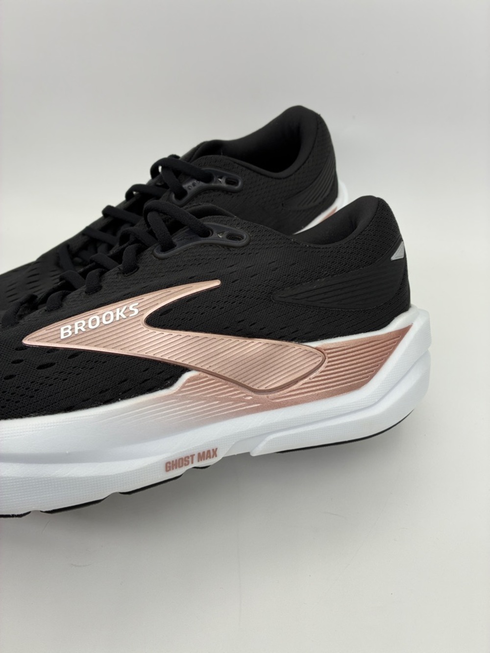 Brooks Ghost Max 3 Womens Wide Black Rose Gold Running Shoes  |  Size:  8.5 (D) - Picture 10 of 14